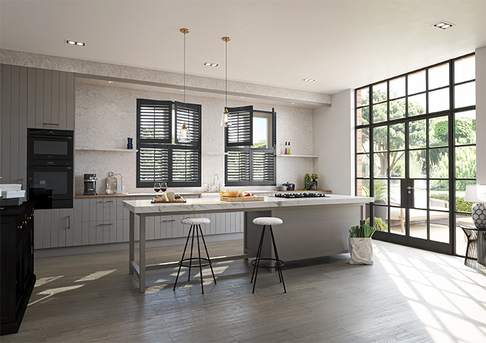 Kensington, Shadow Grey - Tier on Tier Plantation Shutter - Image 7